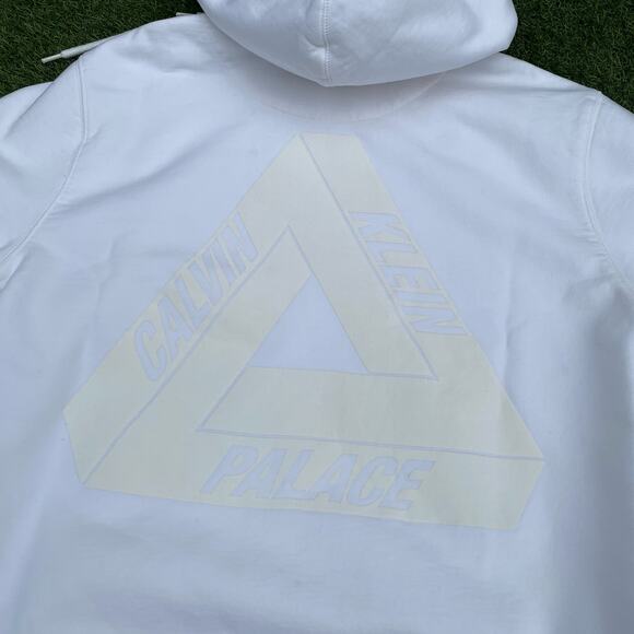 Palace x Calvin Klein SAMPLE Pullover Hoodie White - Picture 5 of 6